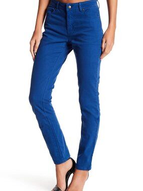 FOXCROFT New Jeans Women's Sz 16 Contour Straight Pants NWT TRUE BLUE